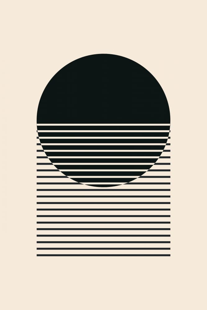 Black Circle Horizon by jay stanley — canvas wall art
