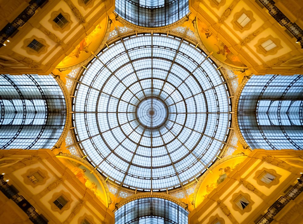 Golden Glass Dome by Andrea Nero — canvas wall art