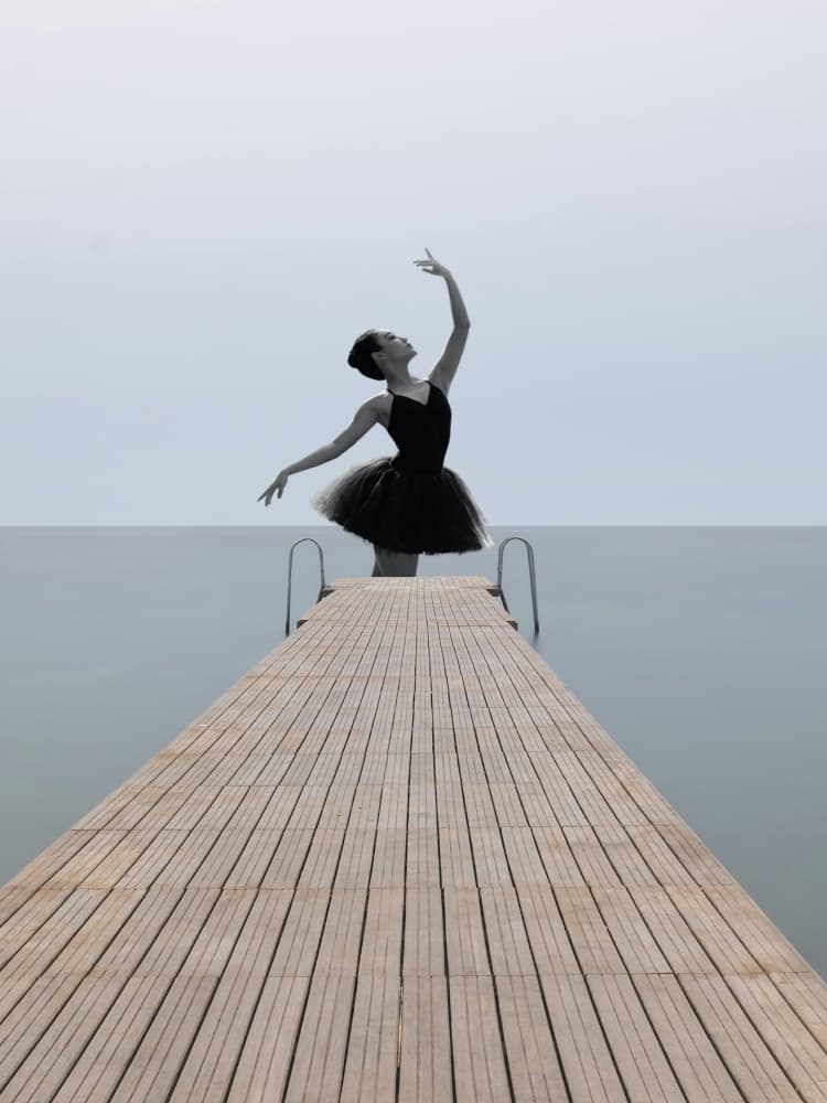 Graceful Ocean Ballet by Elizabeth C — canvas wall art
