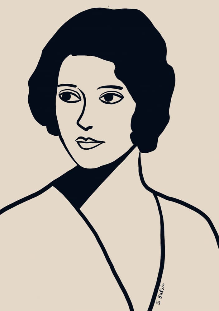 Minimalist Woman Portrait by Sharyn Bursic — canvas wall art