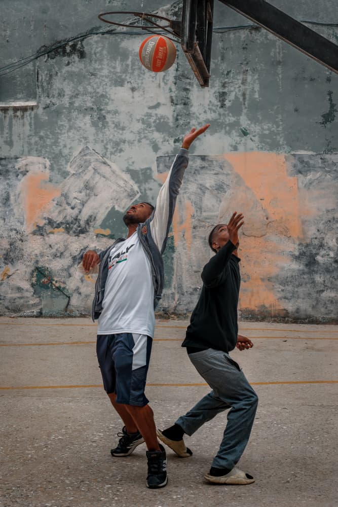 Street Hoops Action by Andy Bauer — canvas wall art