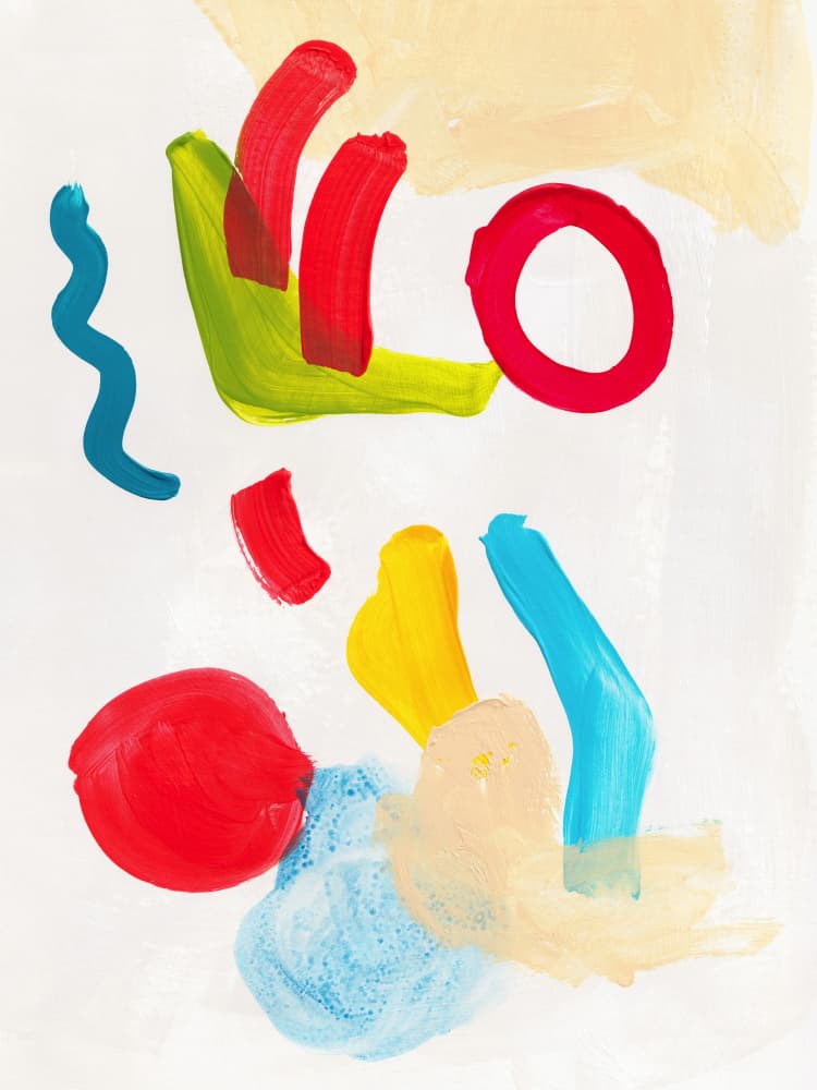 Playful Abstract Shapes by Bronwyn Baker — canvas wall art