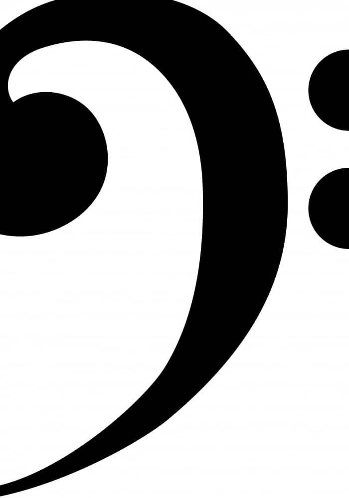 Bold Bass Clef by Sarah Manovski — canvas wall art