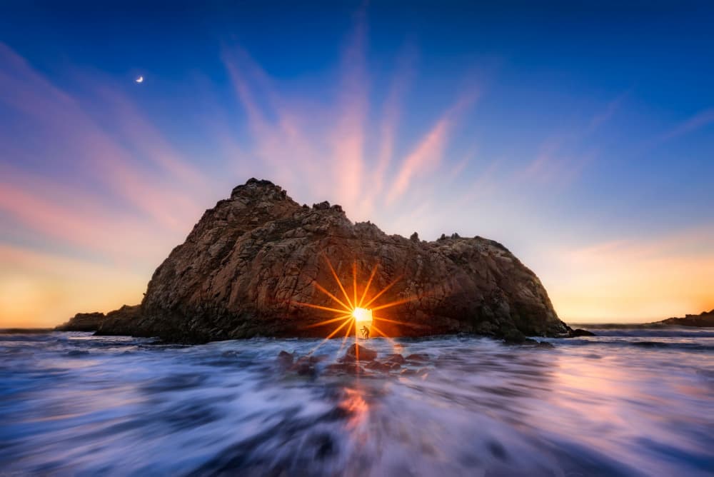 Pfeiffer Beach Sunset Arch by Johnny Zhang — canvas wall art
