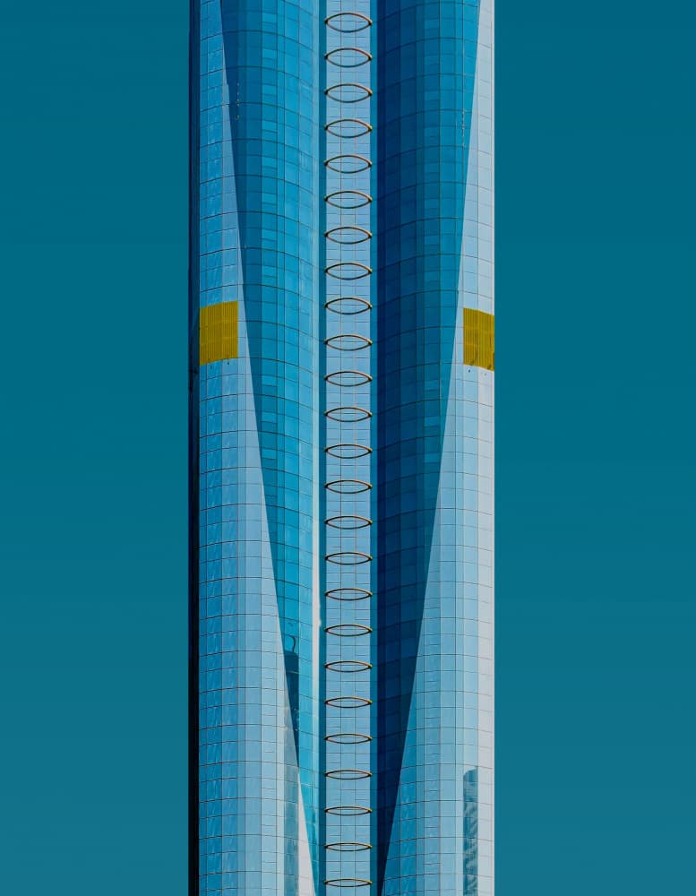 Blue Glass Facade by Arnon Orbach — canvas wall art