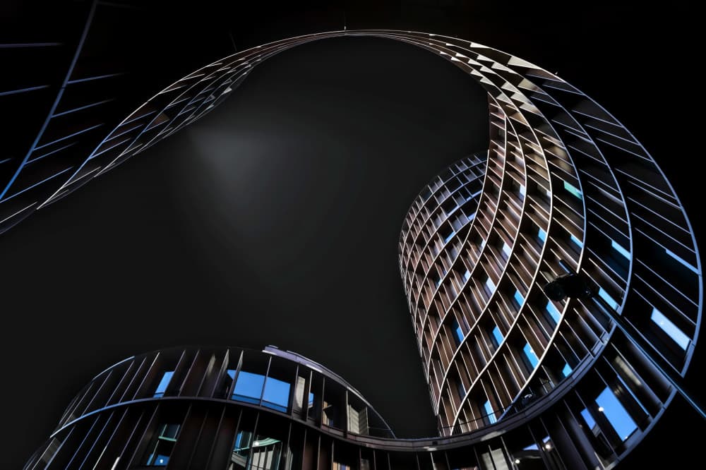 Modern Night Spiral by mario.messer — canvas wall art