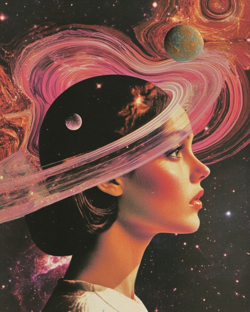 Cosmic Dream Woman by Samantha Hearn — canvas wall art