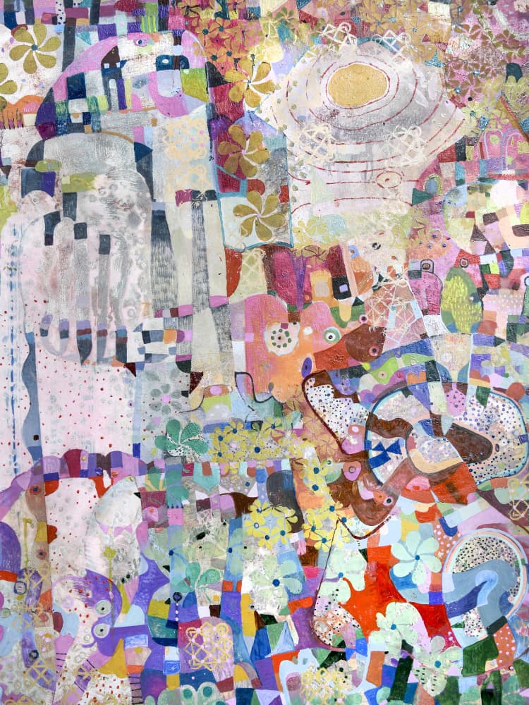 Colorful Whimsical Abstract by Alise Loebelsohn — canvas wall art