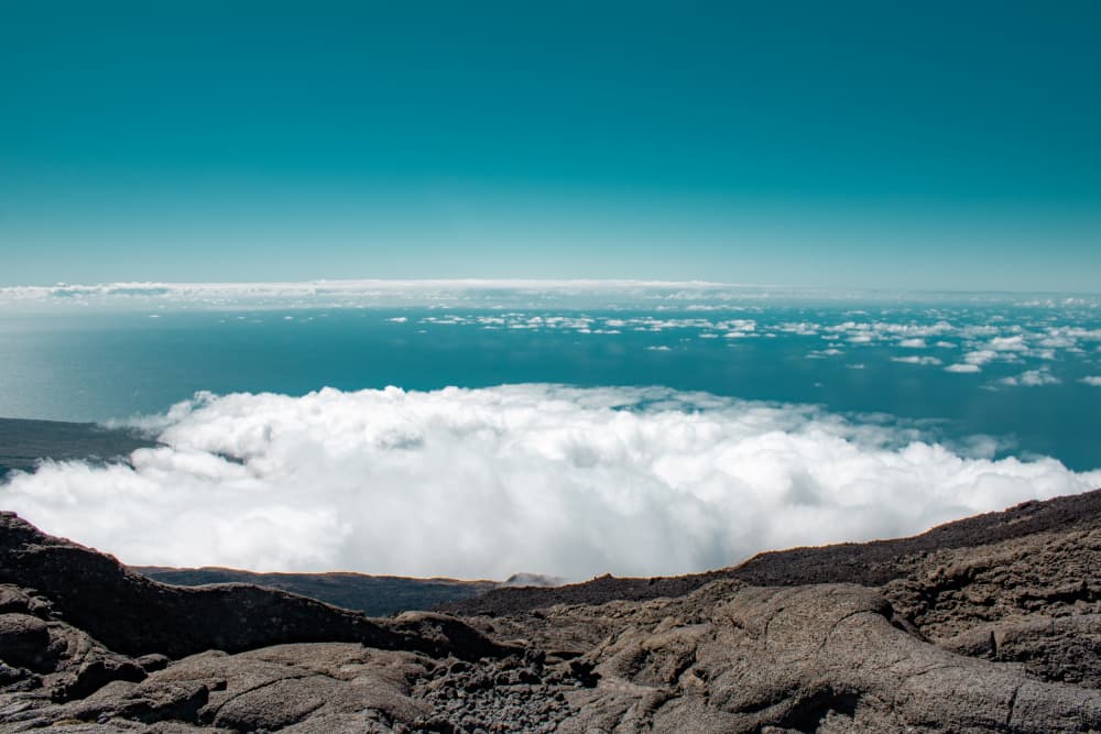Mountain View Above Clouds by Léa Lefebvre — canvas wall art