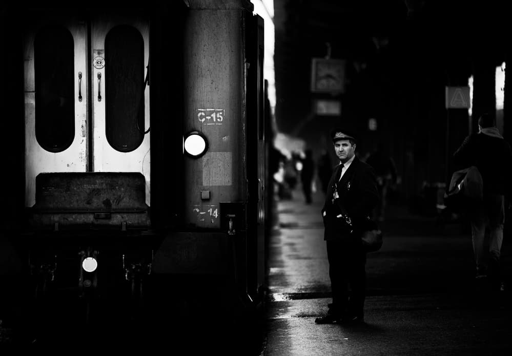 Station Conductor by Julien Oncete — canvas wall art