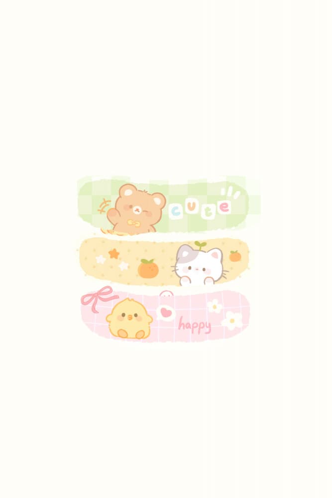 Cute Pastel Animals by Xuan Thai — canvas wall art