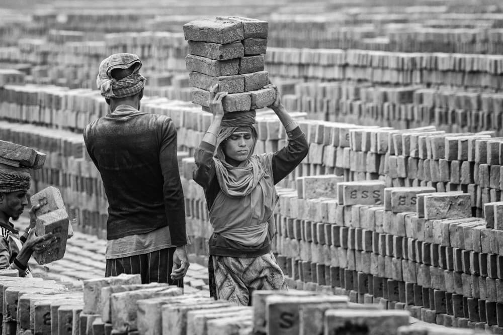 Brickyard Workers by Garik — canvas wall art