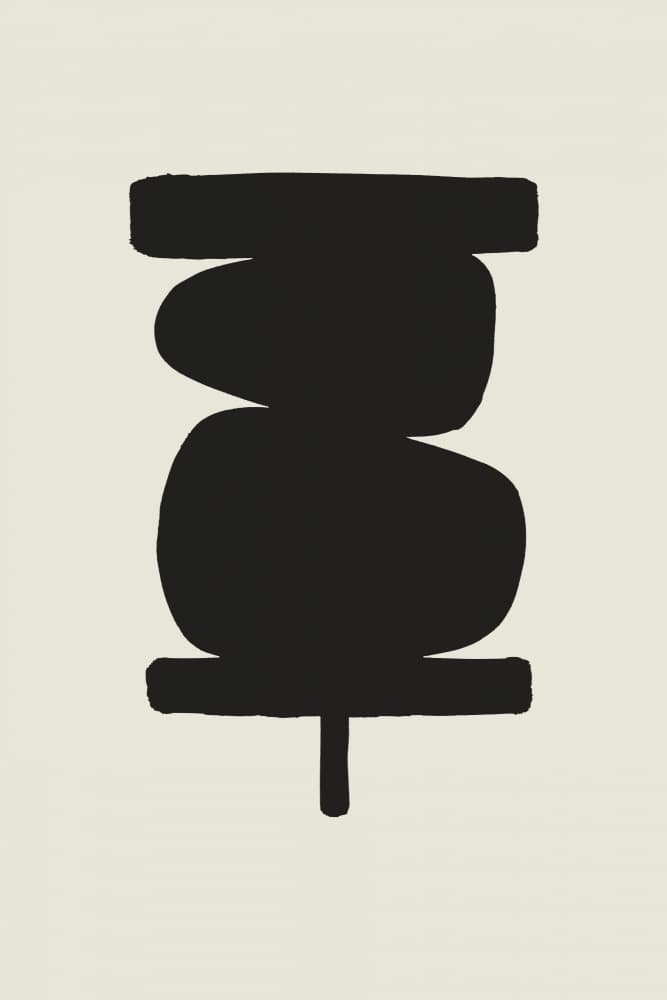 Black Balance Abstract by cartissi — canvas wall art