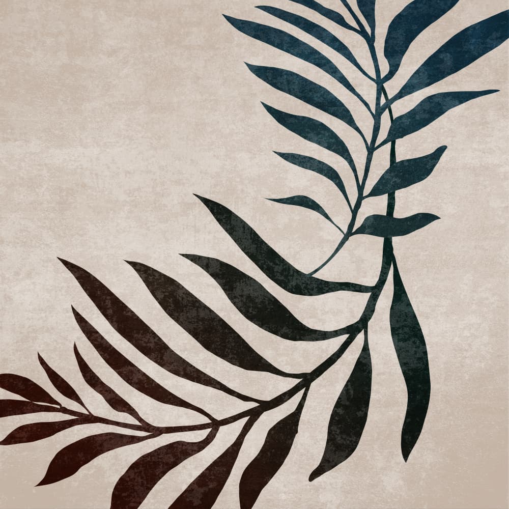 Twisted Palm Leaf by Emel Tunaboylu — canvas wall art
