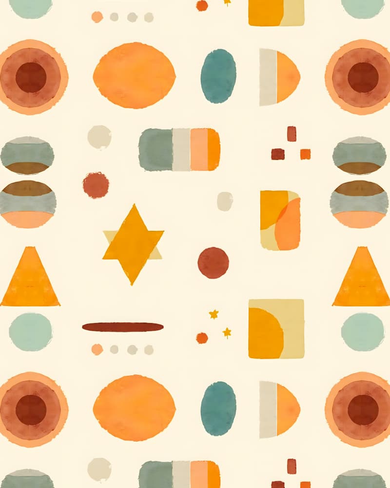 Soft Geometric Forms by Kintsugi99 — canvas wall art