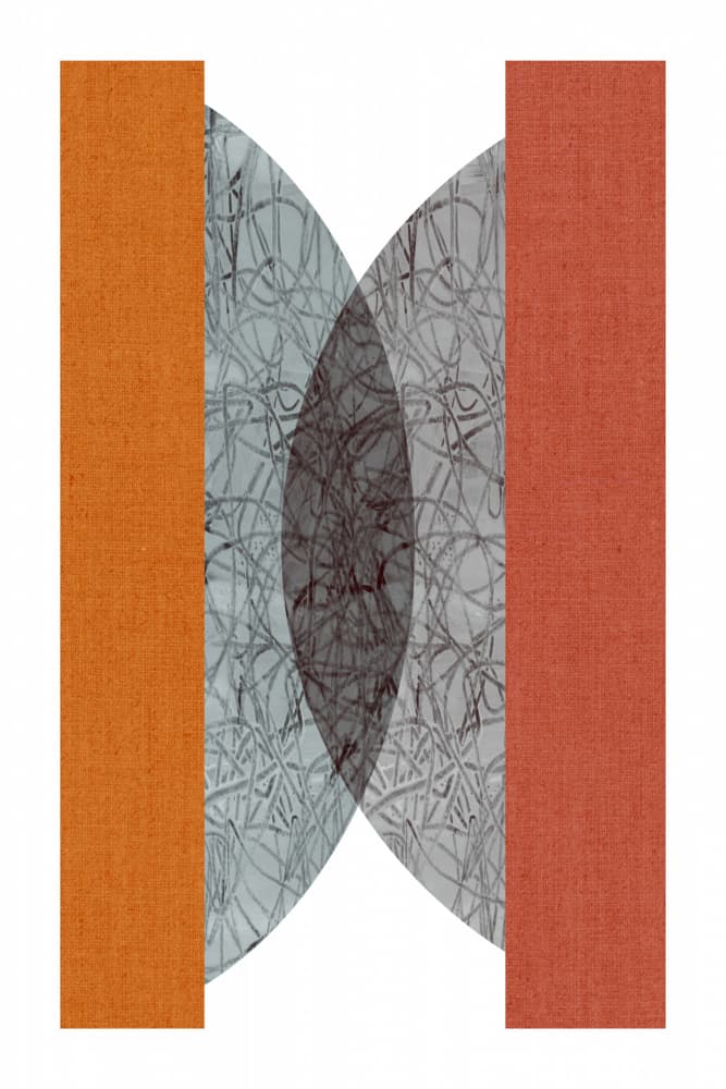 Abstract Orange Geometry by cartissi — canvas wall art