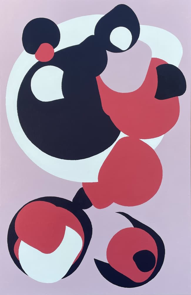 Pink Abstract Shapes by Rafa Mateo — canvas wall art
