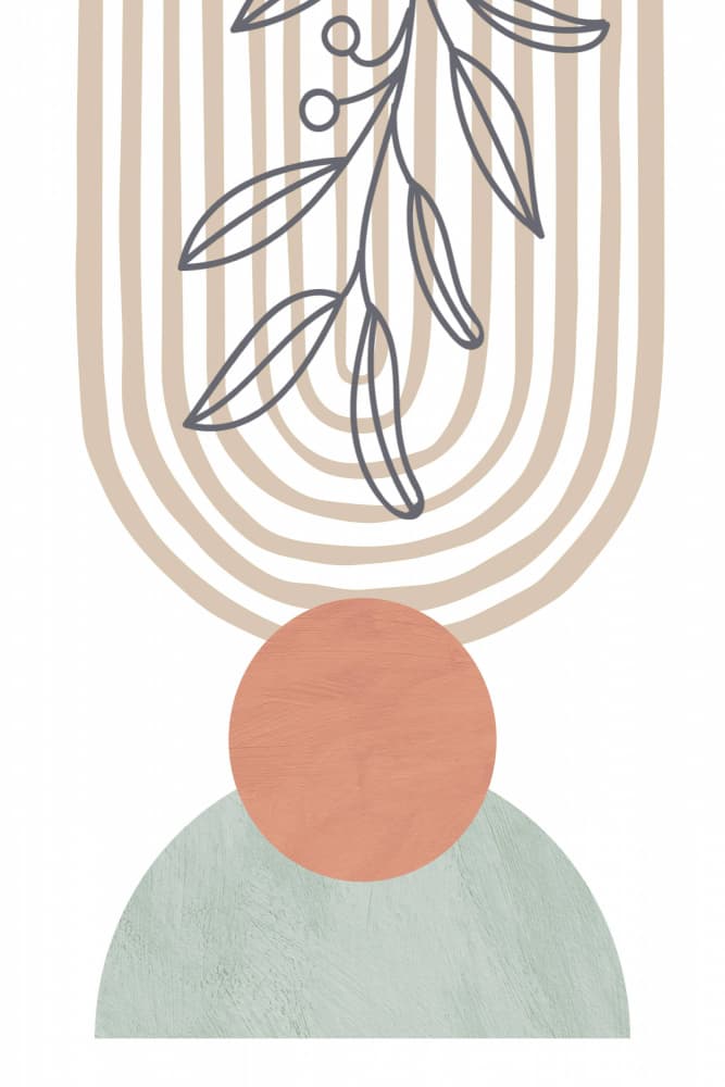 Boho Botanical Balance by Sally Ann Moss — canvas wall art