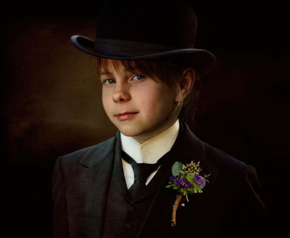 Vintage Child Portrait by Svetlana Melik-Nubarova — canvas wall art