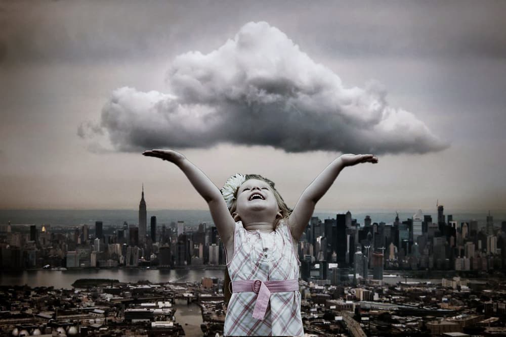 Happy Child Big Cloud by Ciupureanu Dan — canvas wall art