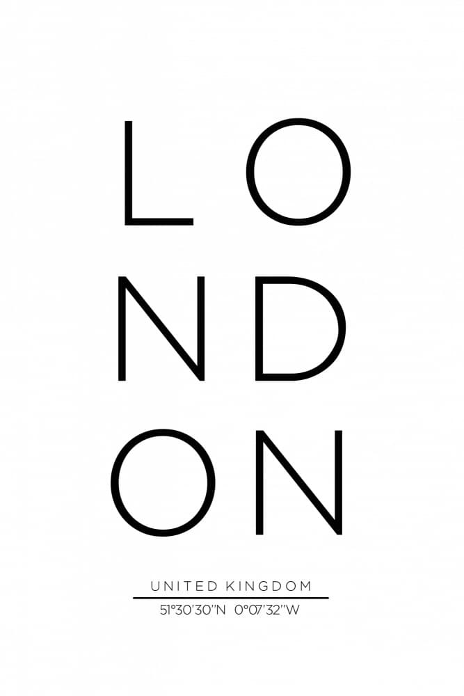 Vertical London Echo by THE MIUUS STUDIO — canvas wall art