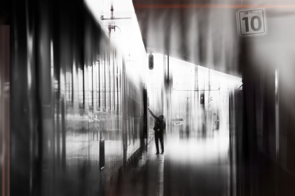 Waiting at Track Ten by Jurij Bizjak — canvas wall art