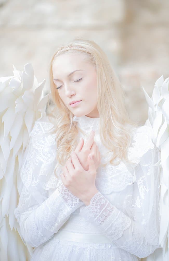 Serene Angelic Prayer by Tanya Markova — canvas wall art