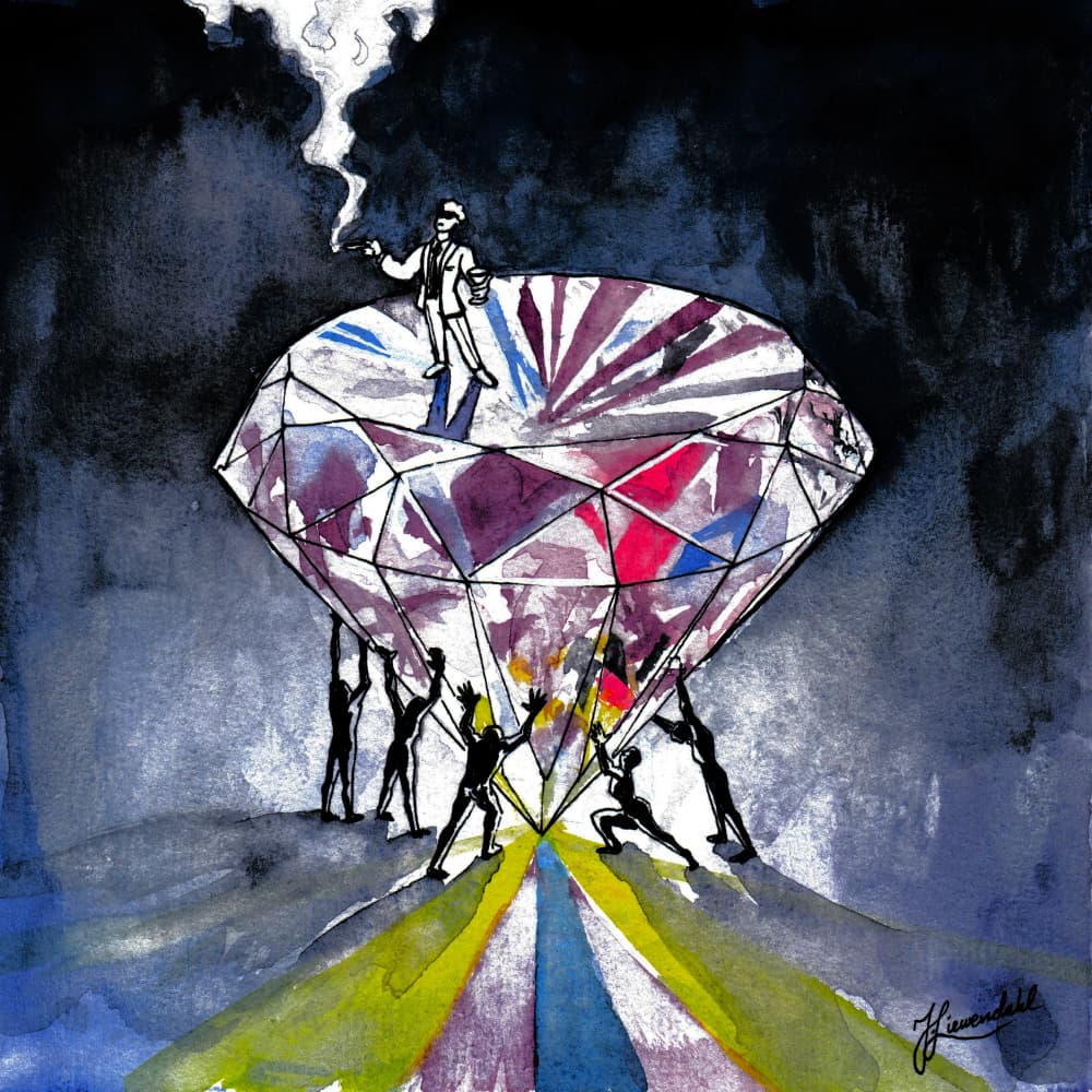 Diamond and Power by Johan Liewendahl — canvas wall art