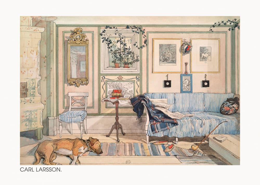 From a Home by Carl Larsson — canvas wall art