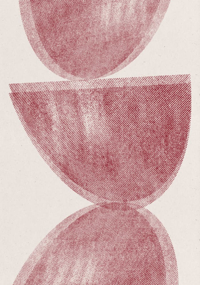 Crimson Halves by THE MIUUS STUDIO — canvas wall art