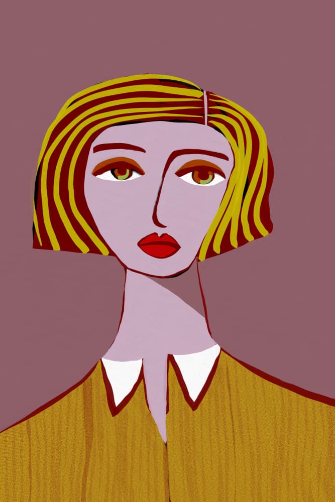Graphic Bob Portrait by Sharyn Bursic — canvas wall art