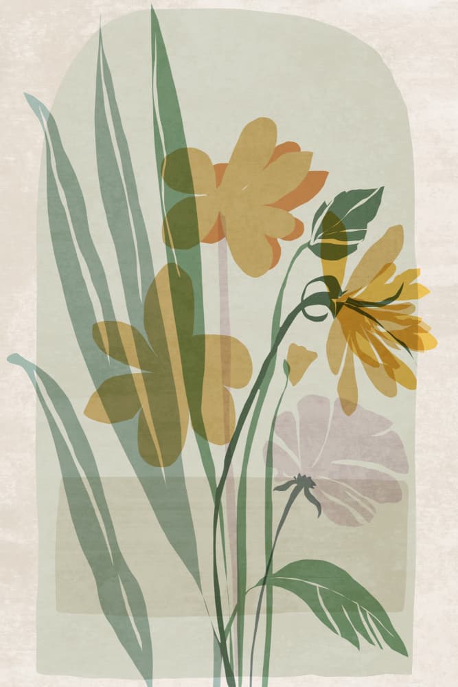 Soft Floral Arch by casa cartissi — canvas wall art
