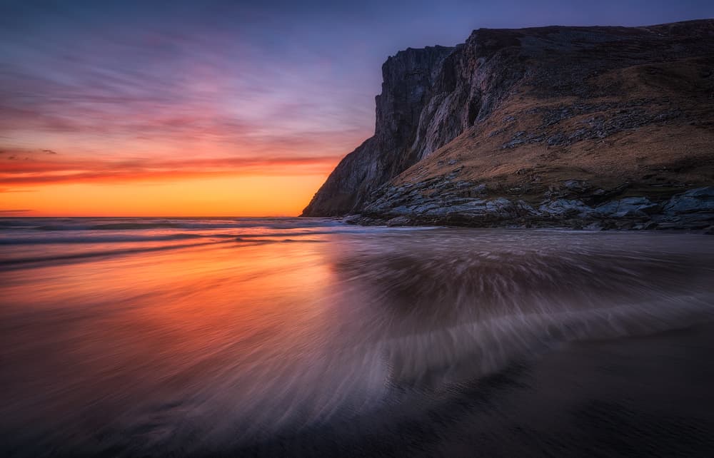 Dramatic Coastal Sunset by Daniel Gastager — canvas wall art
