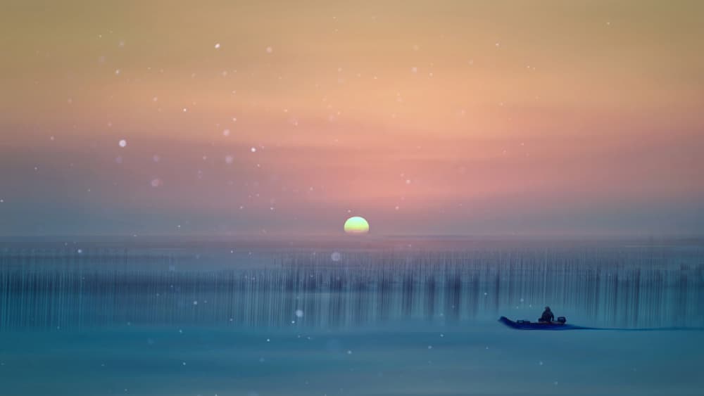 Golden Hour Tranquility by MingLun Tsai (蔡明倫) — canvas wall art