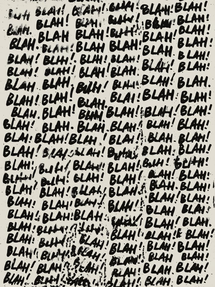Blahblahblah by Treechild — canvas wall art