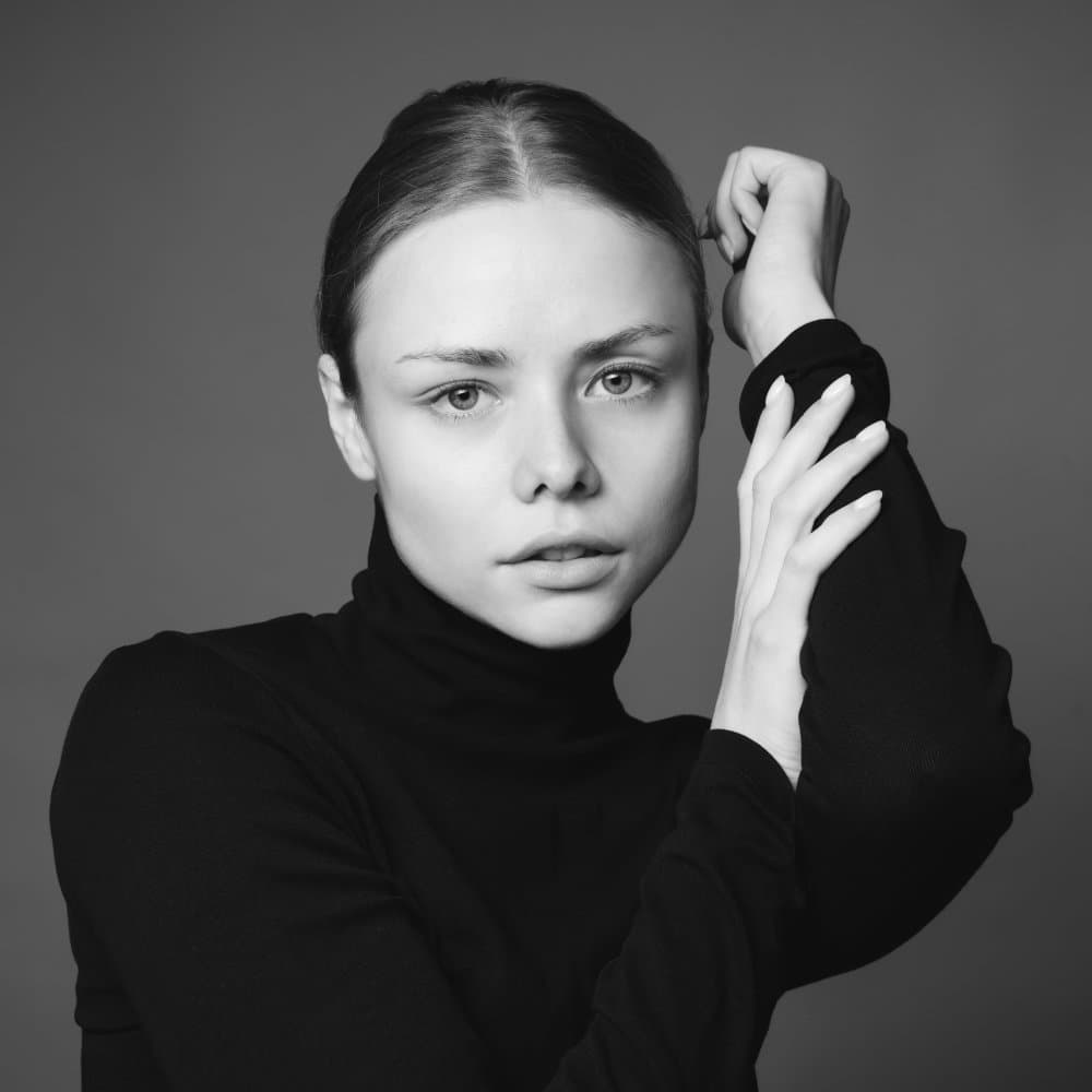 Contemplative Woman Portrait by Rostovskiy Anton — canvas wall art