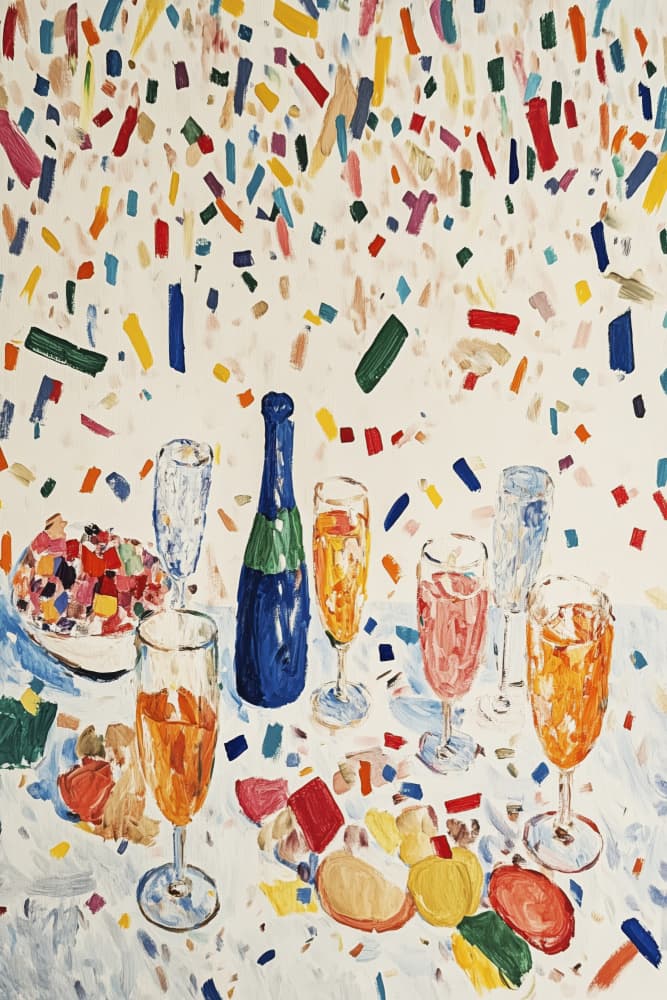 Vibrant Celebration by Treechild — canvas wall art