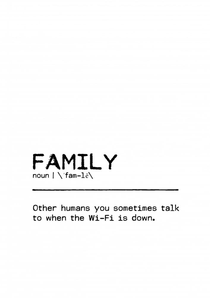Family Definition Humor by Orara Studio — canvas wall art