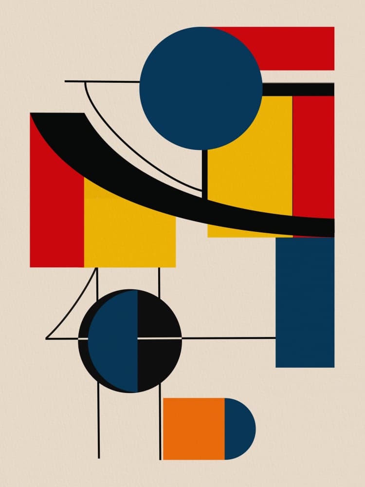 Vivid Geometric Composition by Little Dean — canvas wall art