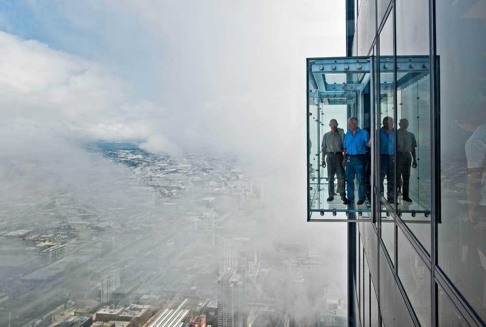 Glass Skydeck City View by Rodrigo Marin — canvas wall art