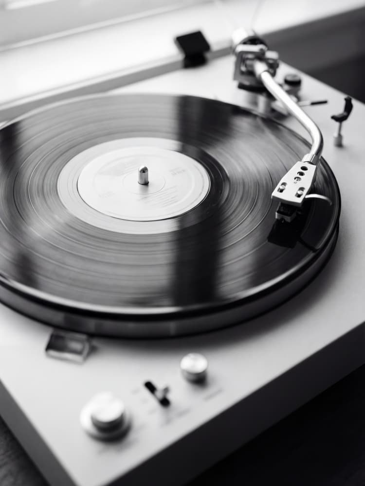 Spinning Retro Turntable by Andreas Magnusson — canvas wall art