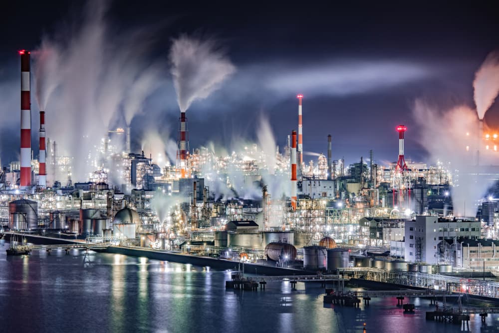 Industrial Night Glow by Kobayashi Tetsurou — canvas wall art