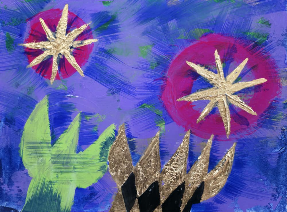 Vibrant Cosmic Garden by Kanat Ibragimov — canvas wall art