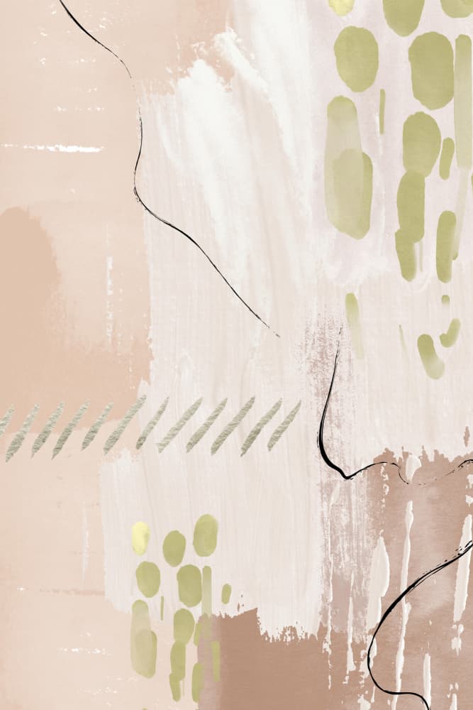 Soft Pastel Abstract Shapes by Sally Ann Moss — canvas wall art