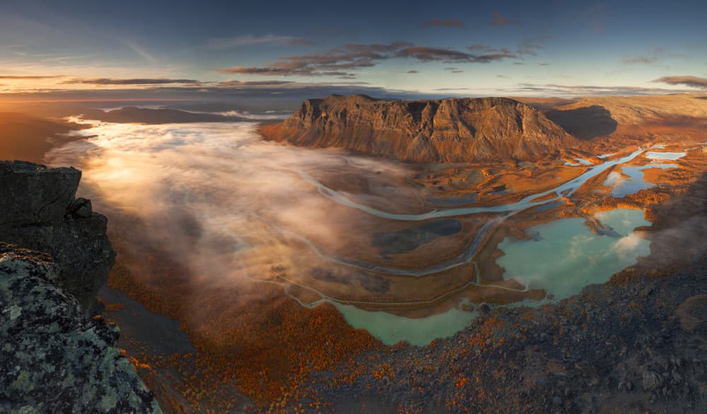 Golden Valley Mist by Karol Nienartowicz — canvas wall art