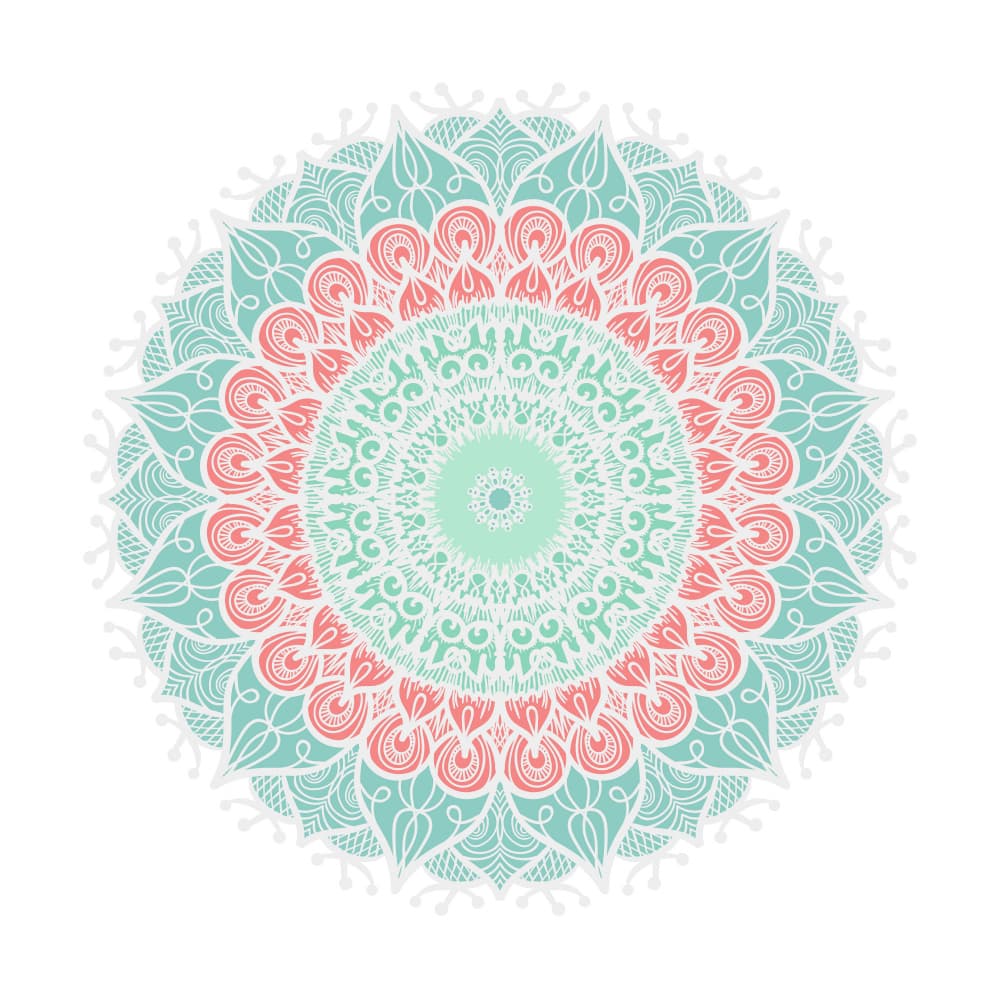 Pastel Floral Mandala by Marika Barsrsind — canvas wall art