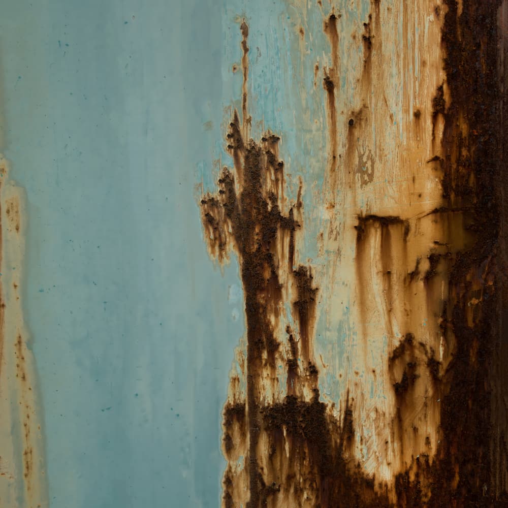 Blue Rust Decay by Studio Meikle — canvas wall art