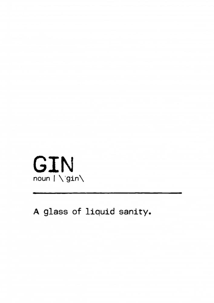 Gin Definition Liquid Sanity by Orara Studio — canvas wall art