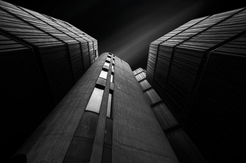 Brutalist City Structures by Karol Važan — canvas wall art