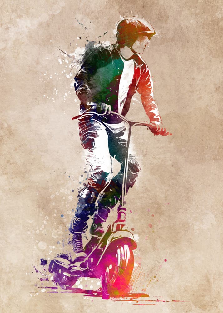 Vibrant Urban Motion by Justyna Jaszke — canvas wall art